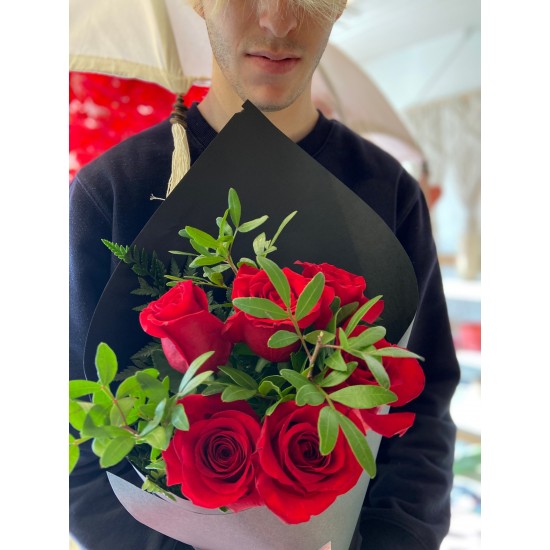 Bouquet de fleurs - 6 Roses